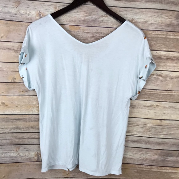 A New Day Bird Print Cut Out Neckline Blouse - Picture 5 of 7